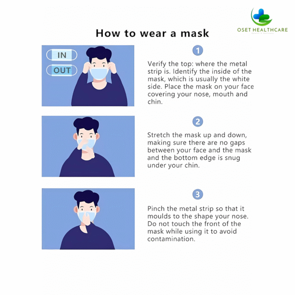 OSET DISPOSABLE PROTECTIVE FACE MASK - Image 3